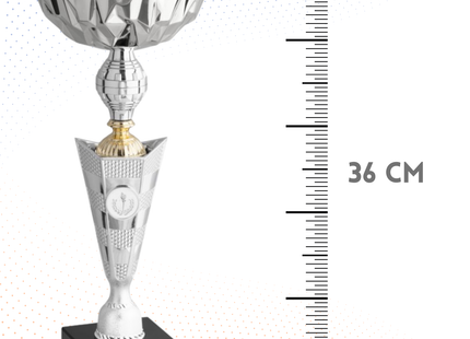 Coppa da 36 cm con base in marmo nero | Cod. 11.483S