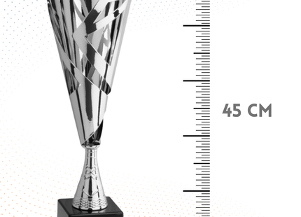 Trofeo in metallo da 45 cm colore silver | Cod. 4.491