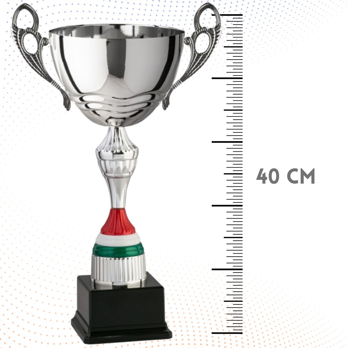 Trofeo in metallo da 40 cm con manici | Cod. 7.542