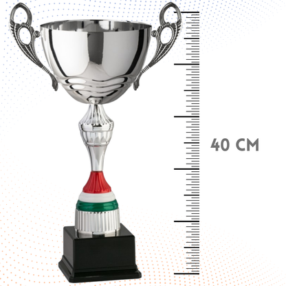 Trofeo in metallo da 40 cm con manici | Cod. 7.542