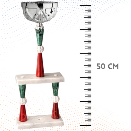 Trofeo tricolore da 50 cm a due piani | Cod. 5.242