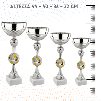 Set 4 Coppe da 44 - 40 - 36 - 32 cm per Calcio | Cod. 9.049SC