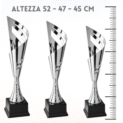 Tris di trofei personalizzati 52 - 47 - 45 cm | Cod. 4.399