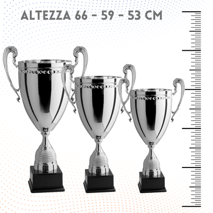 Tris di premiazioni personalizzate con manici 66 - 59 - 53 cm | Cod. 1.161-T
