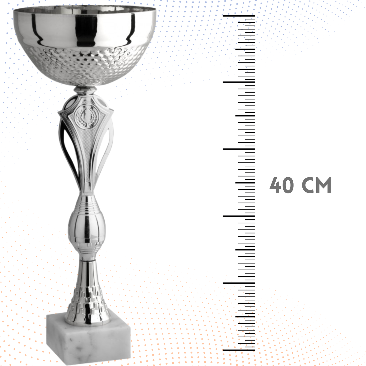 Coppa da 40 cm con base in marmo | Cod. 10.052S