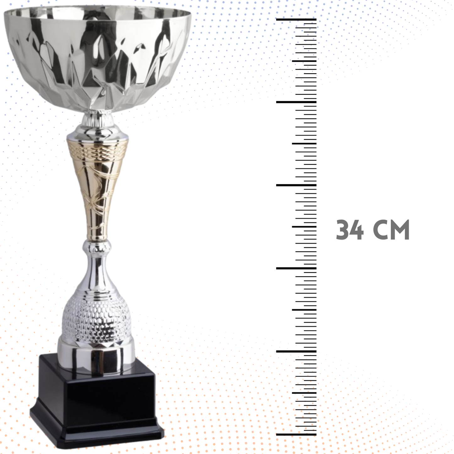 Coppa da 34 cm siver con tazza in metallo | Cod. 9.053S