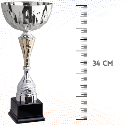 Coppa da 34 cm siver con tazza in metallo | Cod. 9.053S