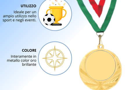 Medaglie personalizzate fronte e retro da 50 mm | Cod. 23.15.50.3GQ