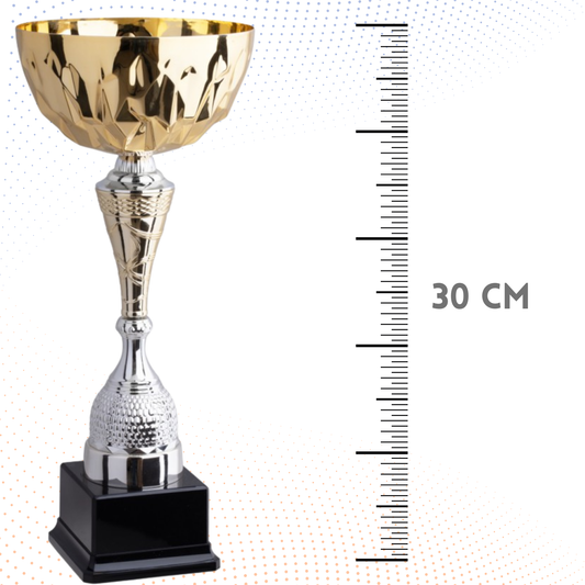 Coppa da 30 cm gold con tazza in metallo | Cod. 9.054G