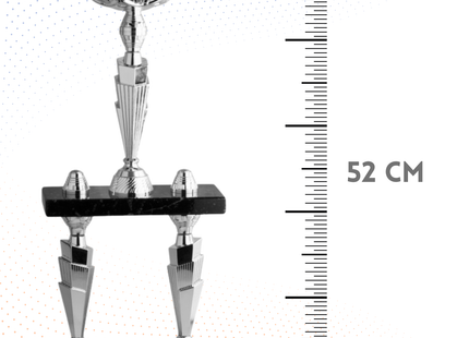 Trofeo in metallo da 52 cm a due piani | Cod. 5.013