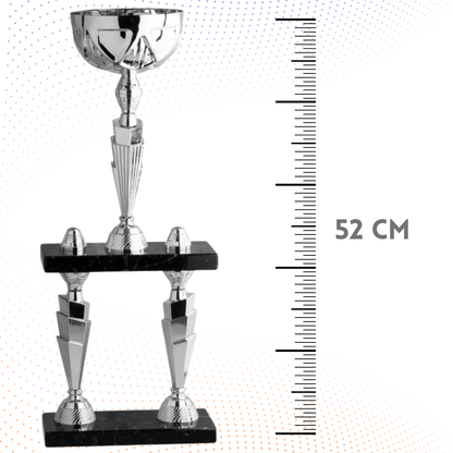 Trofeo in metallo da 52 cm a due piani | Cod. 5.013
