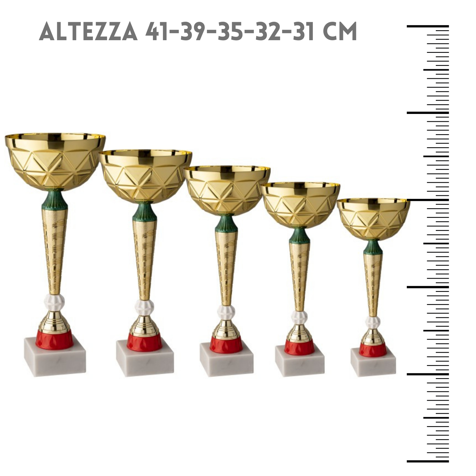 Set di coppe trofeo personalizzate | Cod. 11.169G