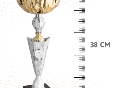 Coppa da 38 cm con base in marmo nero | Cod. 11.482G