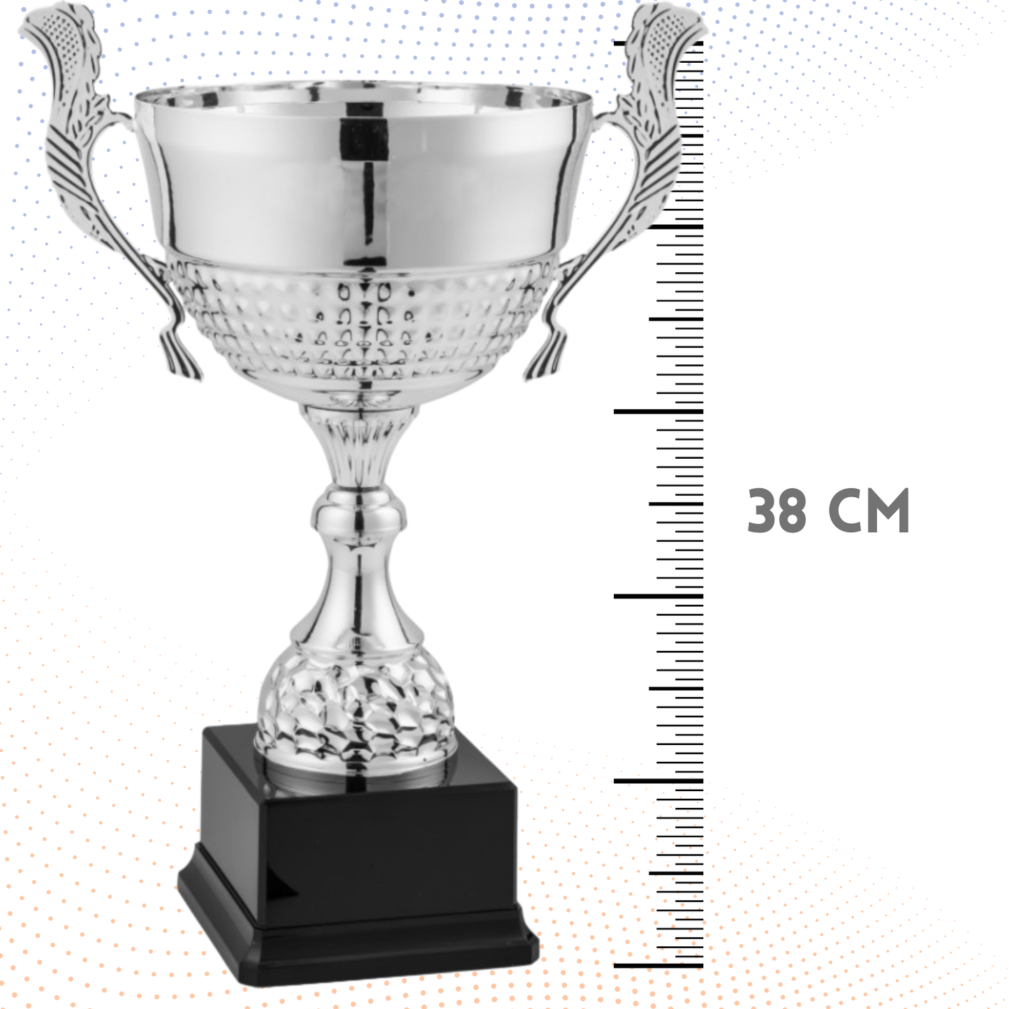 Trofeo in metallo da 38 cm con manici | Cod. 7.501