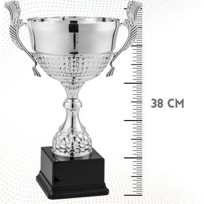 Trofeo in metallo da 38 cm con manici | Cod. 7.501