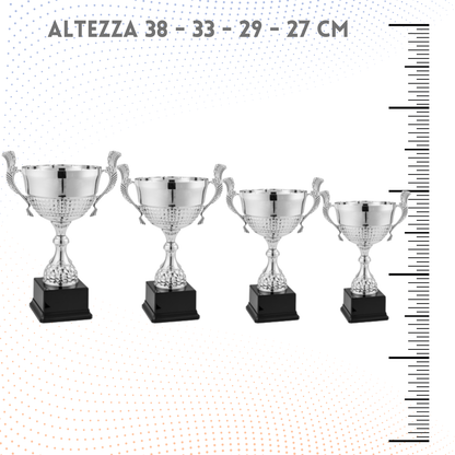 Set 4 Trofei con manici da 38 - 33 - 29 - 27 cm | Cod. 7.509