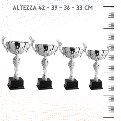 Set 4 Trofei con manici da 42-39-36-33 cm | Cod. 8.599