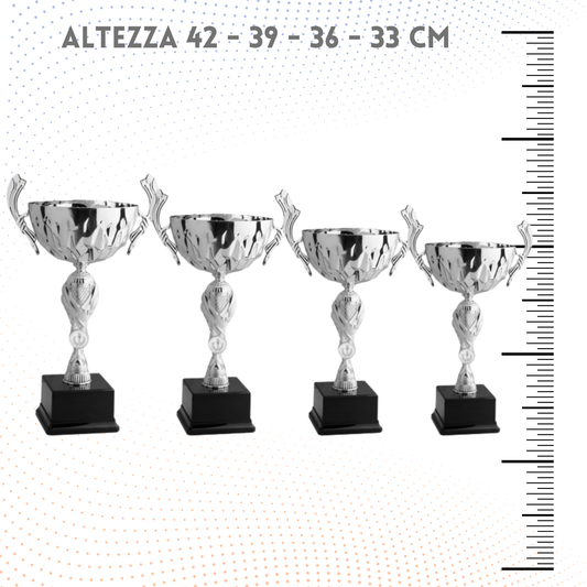 Set 4 Trofei con manici da 42-39-36-33 cm | Cod. 8.599