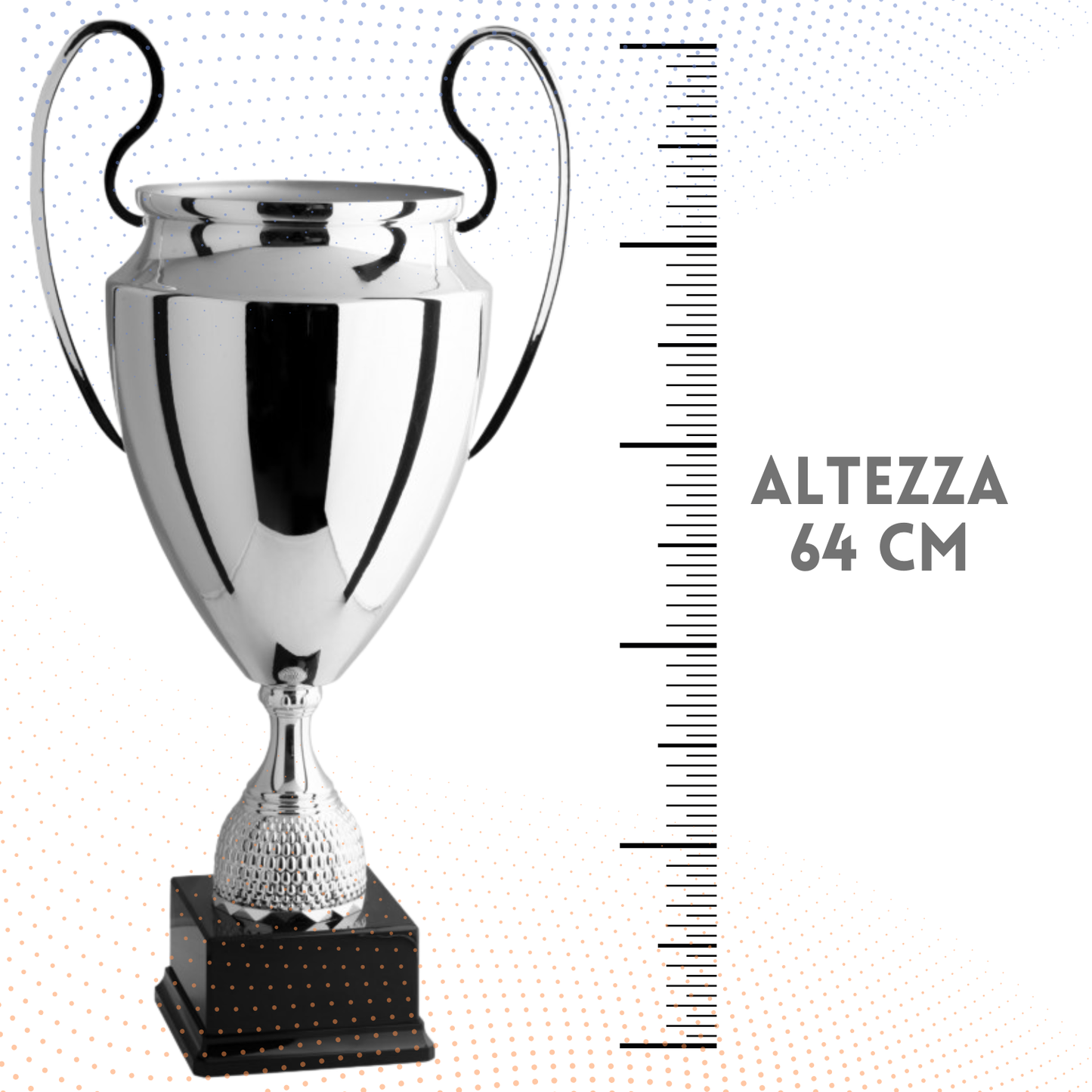 Trofeo con manici 64 cm da 4 Kg stile Champions League in metallo | Cod. 1.001