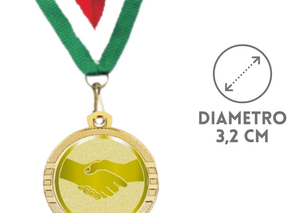 Medaglie in stock personalizzate 32 mm oro | Cod. 23.001.AMQ