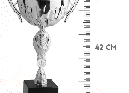 Trofeo in metallo da 42 cm con manici | Cod. 8.591