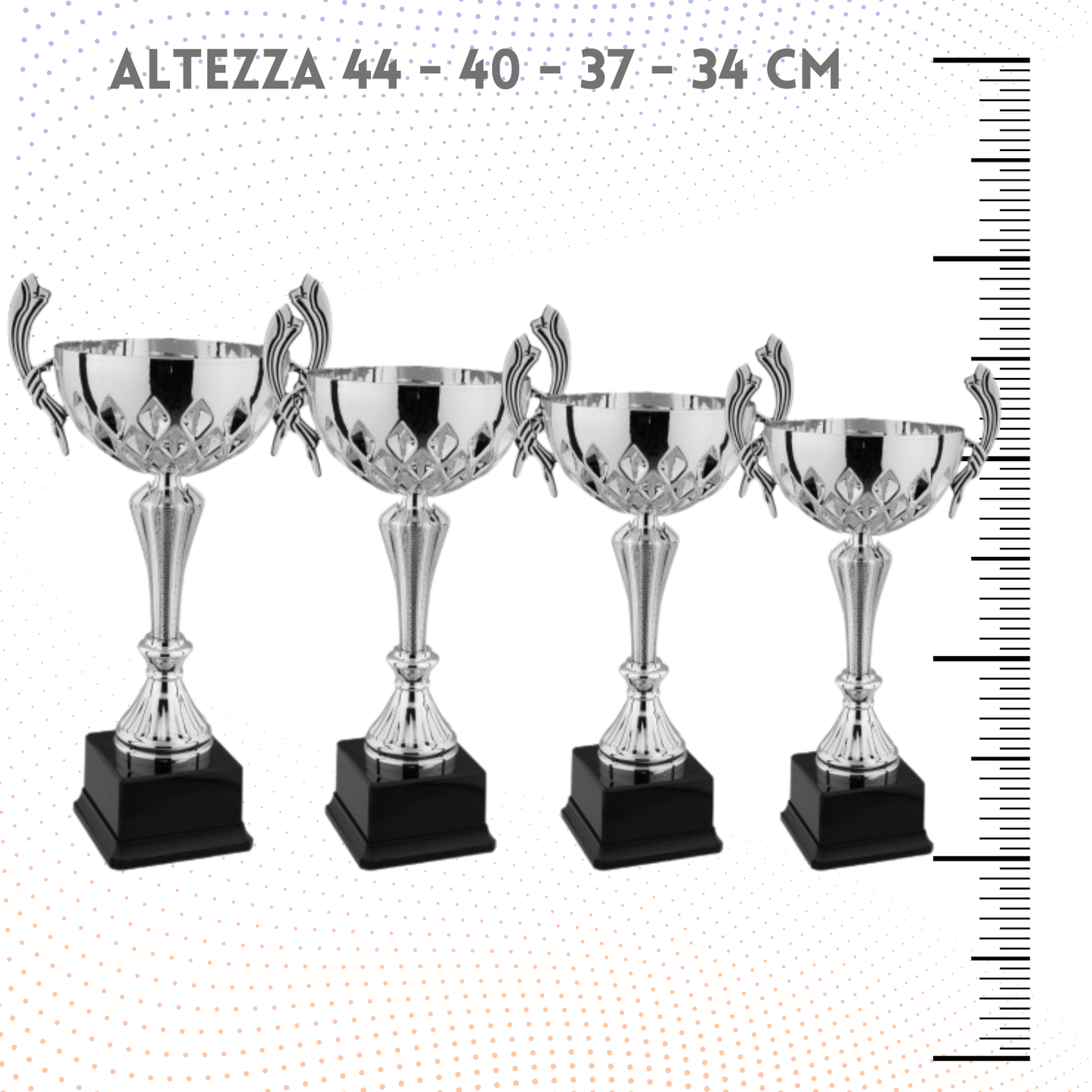Set 4 Trofei con manici da 44-40-37-34 cm | Cod. 8.189