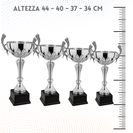 Set 4 Trofei con manici da 44-40-37-34 cm | Cod. 8.189