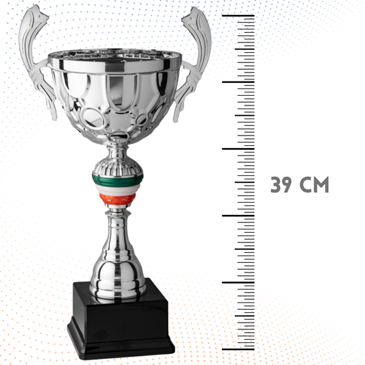 Trofeo in metallo da 39 cm con manici | Cod. 7.094