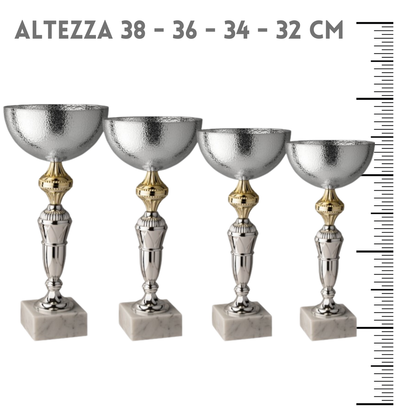 Set 4 coppe personalizzate 38 - 36 - 34 - 32 cm | Cod. 11.139S