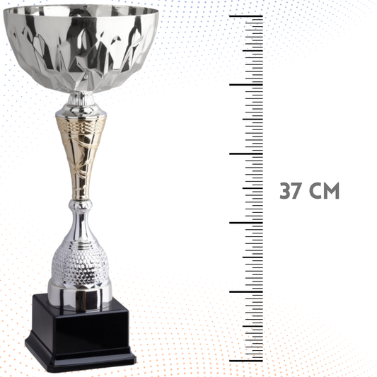Coppa da 37 cm silver con tazza in metallo | Cod. 9.052S