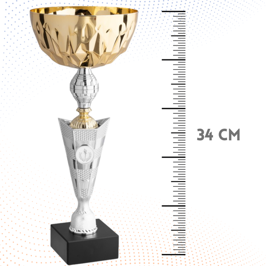 Coppa da 34 cm con base in marmo nero | Cod. 11.484G