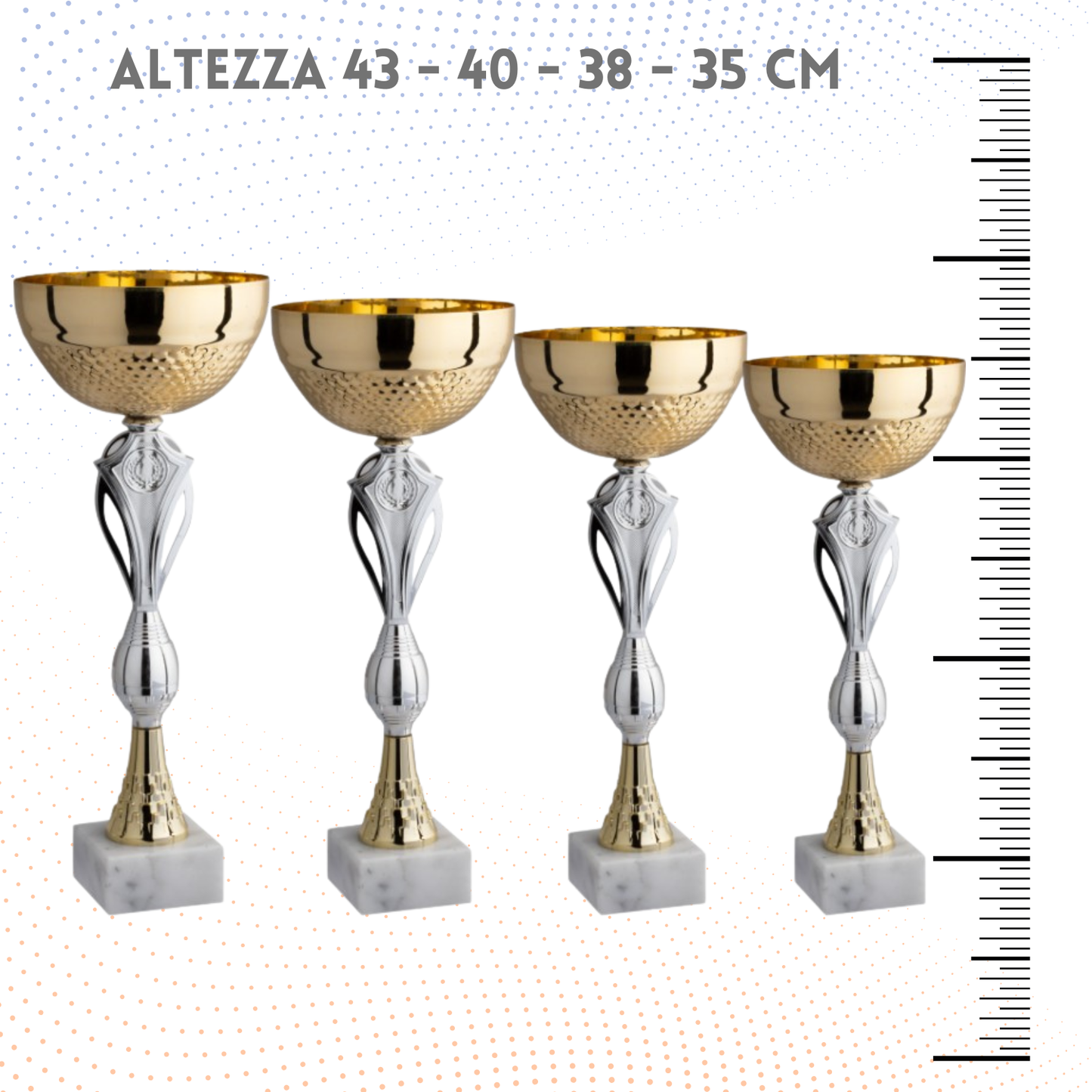 Set 4 Coppe da 43 - 40 - 38 - 35 cm | Cod. 10.059G