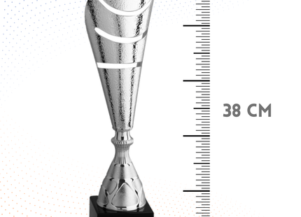 Trofeo in metallo da 38 cm con asole | Cod. 7.043