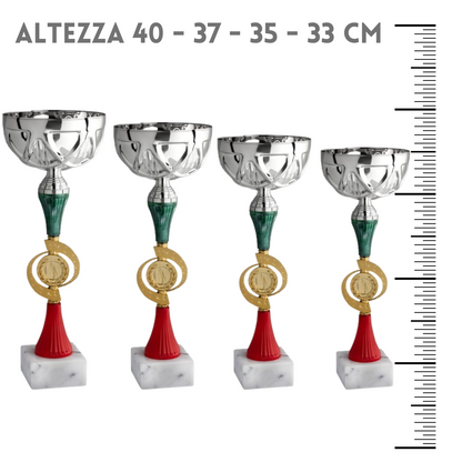 Set 4 premiazioni da 40 - 37 - 35 - 33 cm | Cod. 12.029S