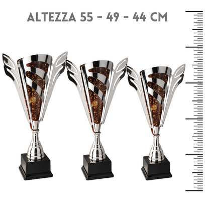 Tris di premiazioni personalizzate 55 - 49 - 44 cm | Cod. 1.229