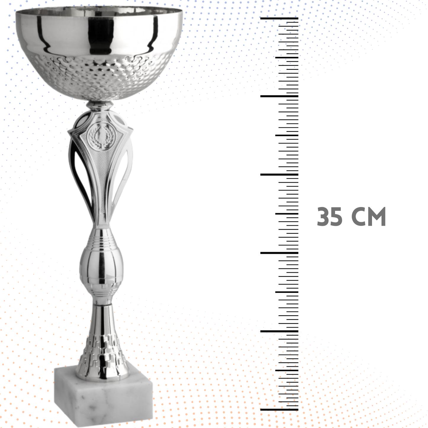 Coppa da 35 cm con base in marmo | Cod. 10.054S