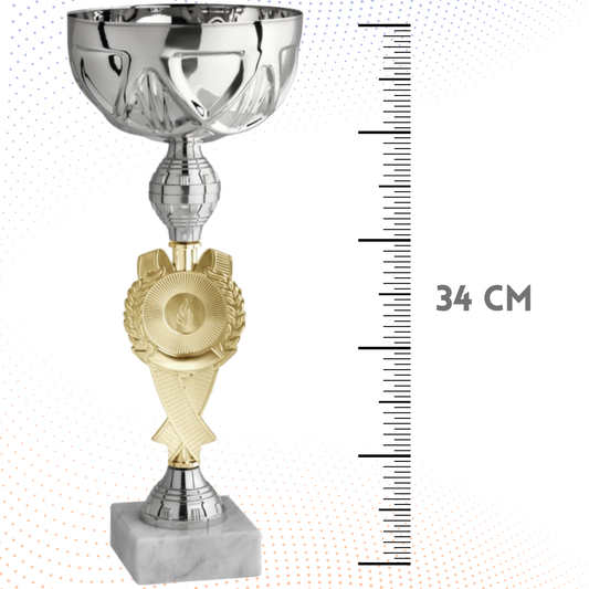 Coppa da 34 cm con base in marmo | Cod. 12.002S