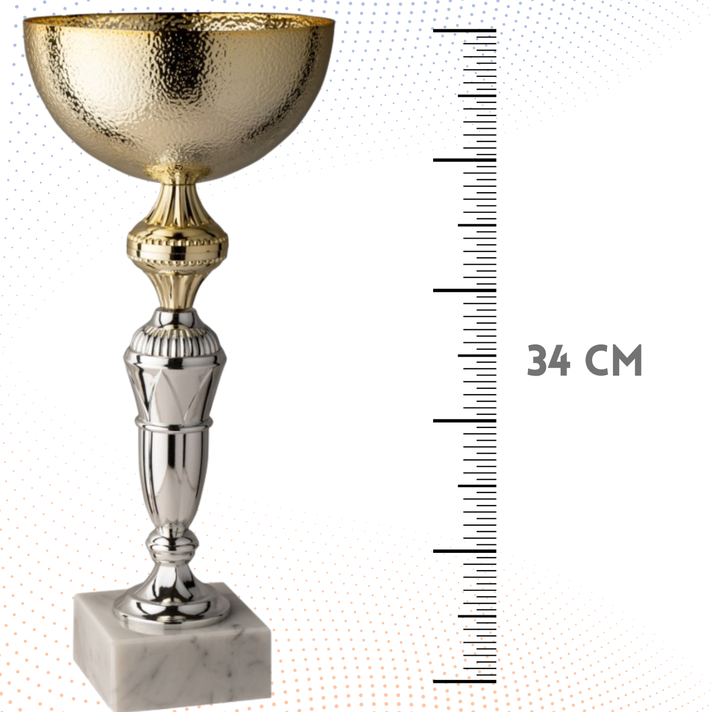 Coppa da 34 cm con base in marmo | Cod. 11.133G