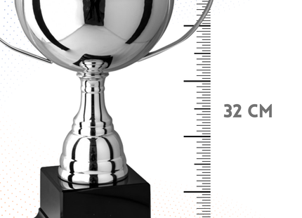Trofeo in metallo da 32 cm con manici | Cod. 7.551
