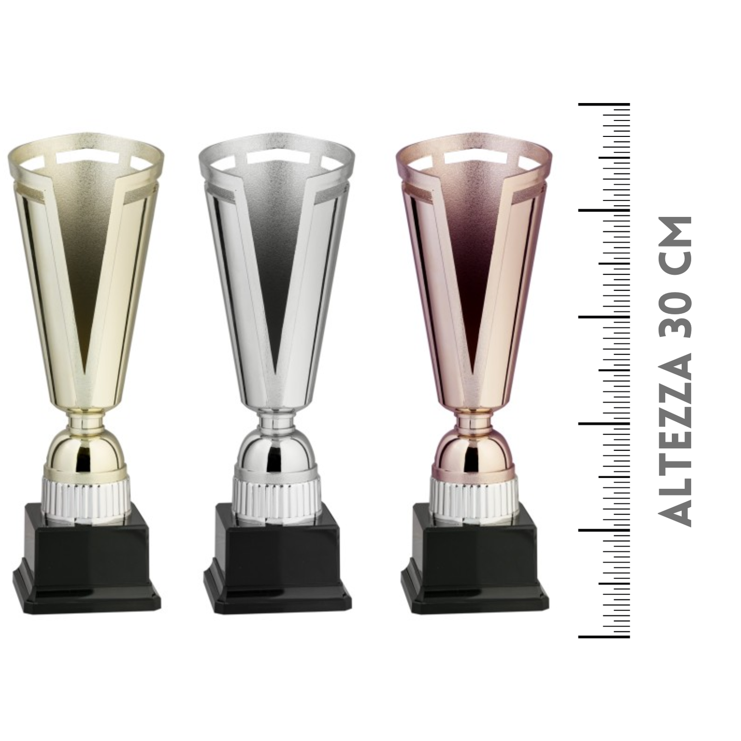 Tris di trofei personalizzati da 30 cm | Cod. 8.639