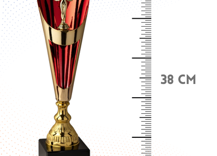 Trofeo in metallo da 38 cm con Vittoria | Cod. 6.482