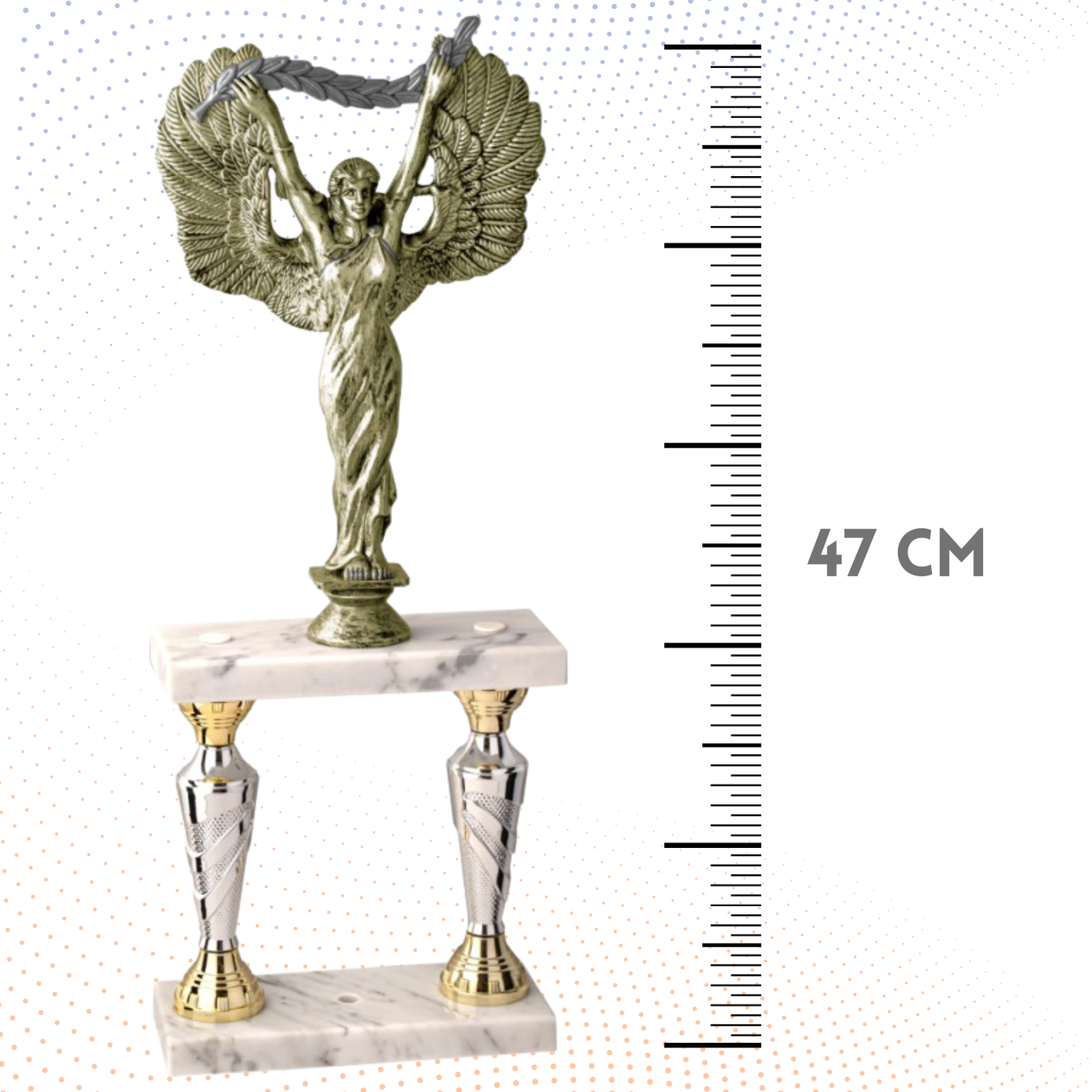 Trofeo con Vittoria da 47 cm a due piani | Cod. 5.234