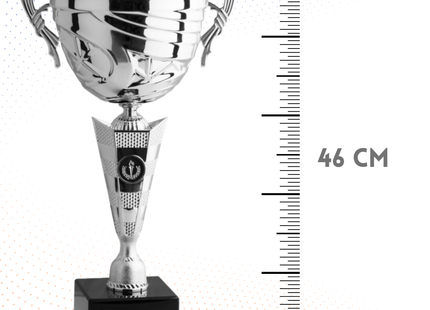 Trofeo in metallo da 46 cm con manici | Cod. 8001