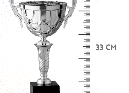 Trofeo in metallo da 33 cm con fregio | Cod. 7.014
