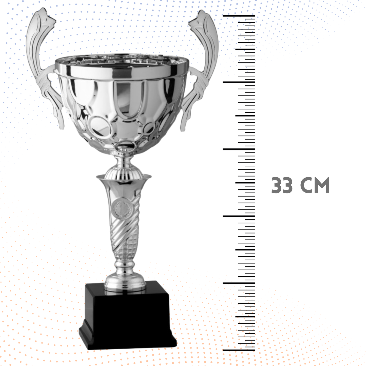 Trofeo in metallo da 33 cm con fregio | Cod. 7.014