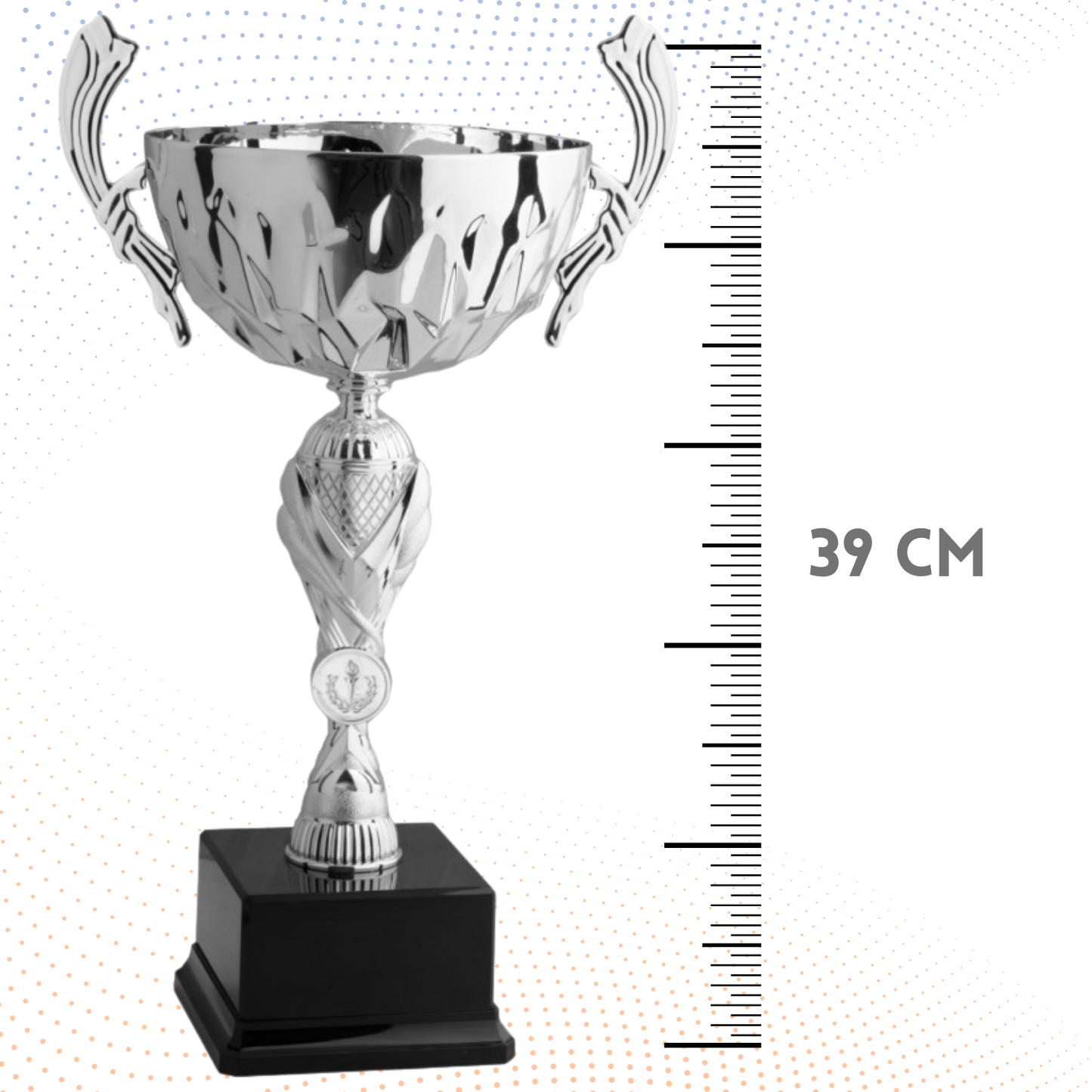 Trofeo in metallo da 39 cm con manici | Cod. 8.592