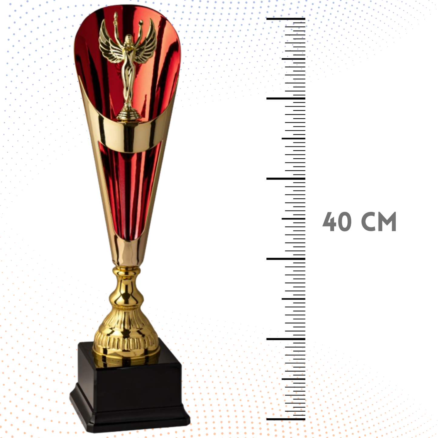 Trofeo in metallo da 40 cm con Vittoria | Cod. 6.481