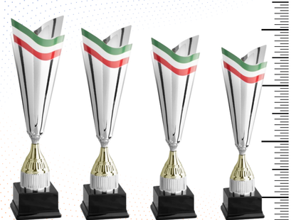 Set 4 Trofei tricolore da 57 - 52 - 46 - 40 cm | Cod. 3.119