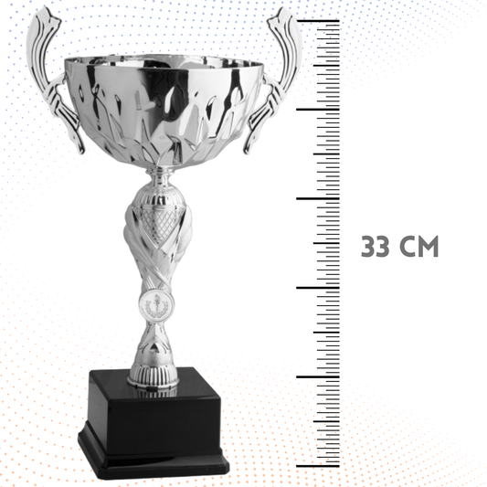 Trofeo in metallo da 33 cm con manici | Cod. 8.594