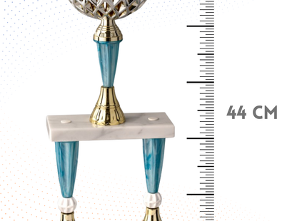 Trofeo in metallo da 44 cm a due piani | Cod. 5.222